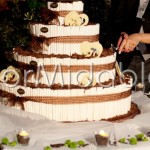 Decorazione floreale torta nuziale matrimonio autunnale