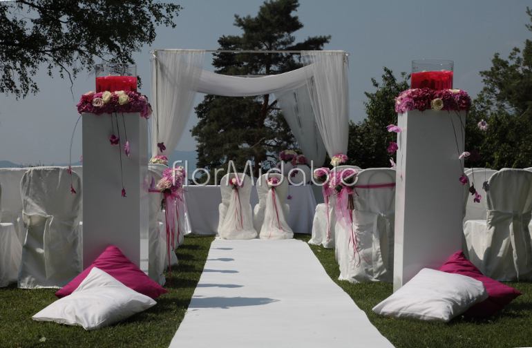 Addobbi Per Matrimoni E Bouquet Da Sposa Con Fiori Fucsia Flormidable