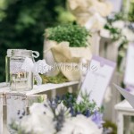 Tableau mariage con peonie, erbe aromatiche e lavanda