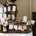 tableau mariage con valige vintage